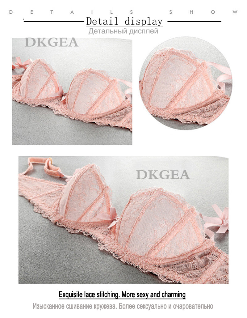 Ultrathin Underwear Set Plus Size 34 36 38 E Cup Sexy Bras Lingerie La –  dkgea.shop