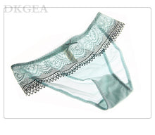 Load image into Gallery viewer, Young Girl Ultrathin Half Cup Bra Plus Size D Cup Lace Transparent Bras Set Sexy Green Underwear Women Sets Hollow Out Brassiere