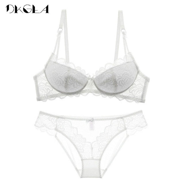 INGVY Women Bra Black White Color Small Bust Sexy Deep V Cup Bra for Women  Push Up Lingerie Seamless Bralette Intimates Brassiere (Size : 32 or 70,  Color : White) : 