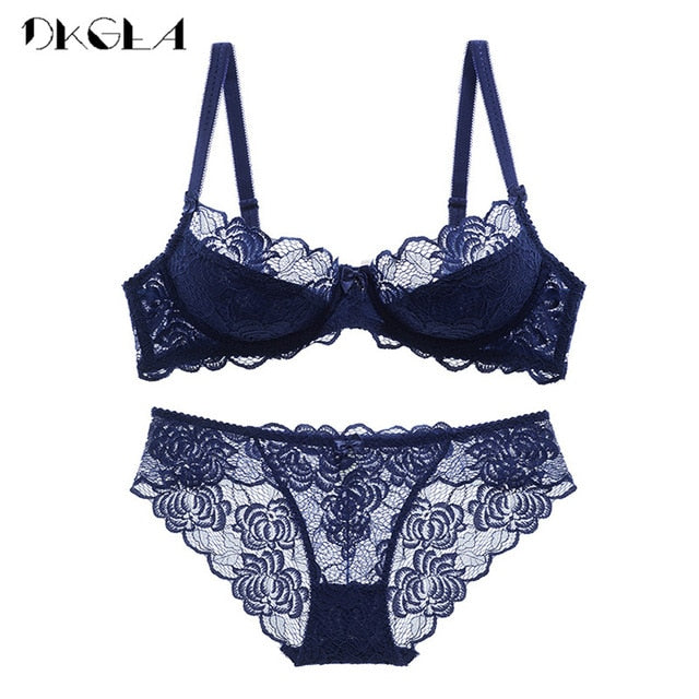 NYX Ultra Thin Hollow Embroidered Lace Lingerie Set For Women A, B, C, D  Cup Shelf Bra Cami 1129 From Gspot, $18.73